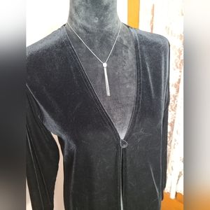 ♠️NOTATIONS Velvet Long Sleeve Cardigan